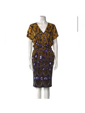 Vintage Jean Paul
Gaultier 90's Shift Dress
Yellow Purple Cameo
Print Size US 4